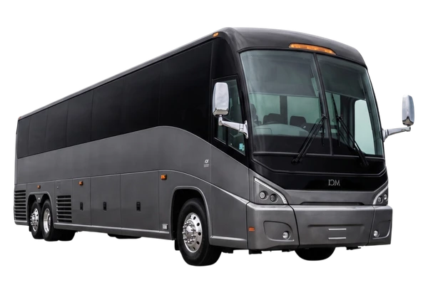 Full-size motor coach charter bus for large cruise groups and conferences